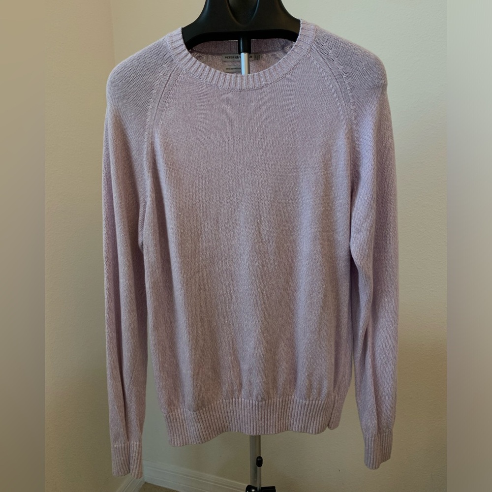 Peter Millar Crew Neck Purple Pullover Long Sleeve Merino Wool Women’s Size L